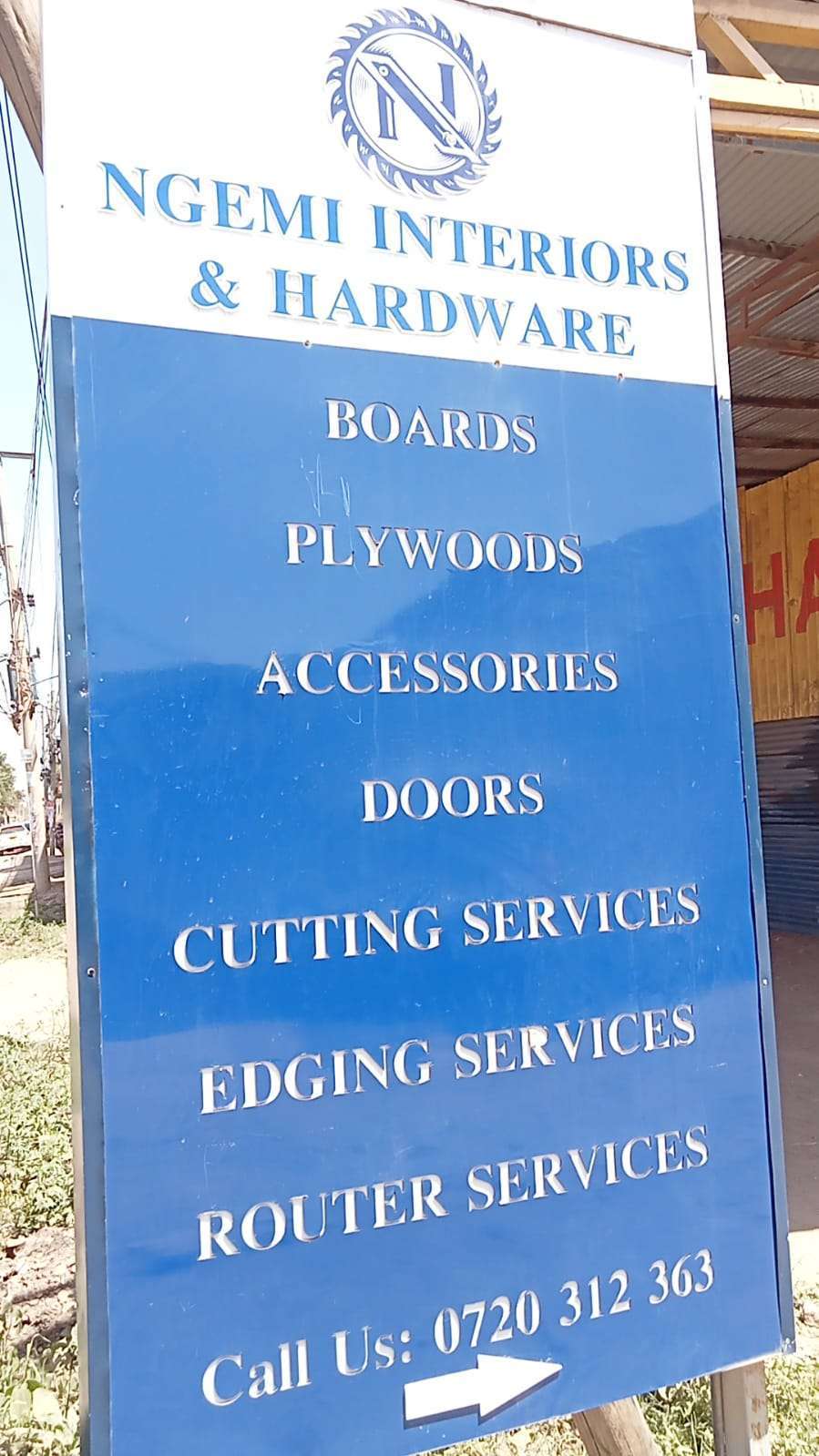 exterior signage branding view of cut to size and automatic edge lipping service provider